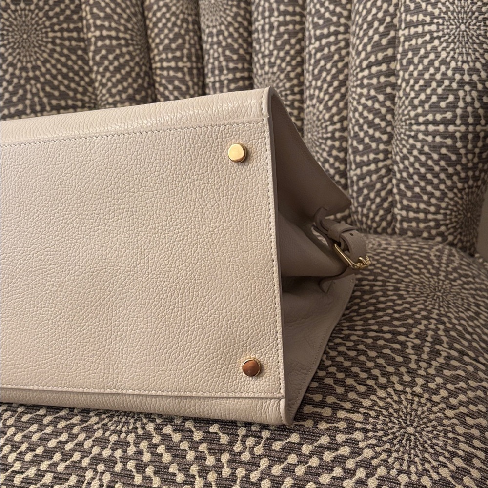 Claudia Firenze Off White Cream Leather XL Tote Bag - Picture 10 of 15